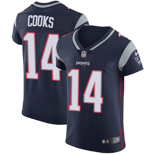 Nike Patriots #14 Brandin Cooks Navy Blue Team Color Men's Stitched NFL Vapor Untouchable Elite Jersey